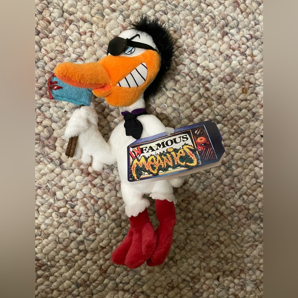 Vintage 1998 Infamous Meanies Jack Nicholson The Shining Axe bean bag Plush